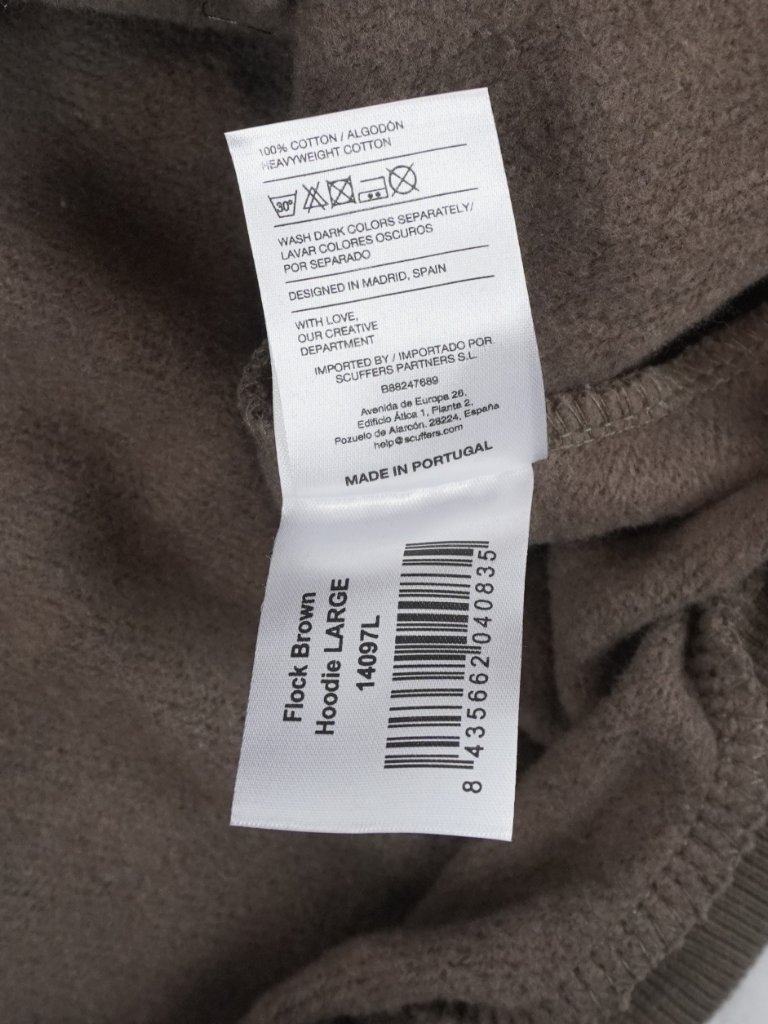 Scuffers Flock Brown Pullover Hoodie With Pink Logo - Size Large - Nwt — image 7 of 8